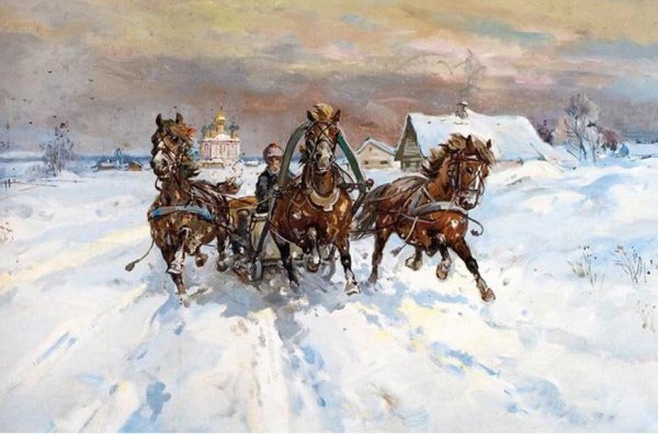 Васнецов тройка с бубенцами