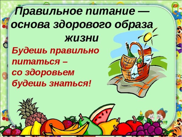 Основы правильного здорового питания