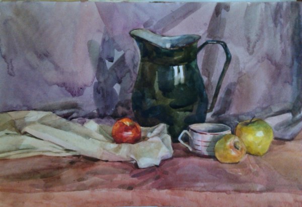 Натюрморт акварелью Академическая живопись