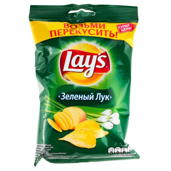 Чипсы Лейс 150 гр зеленый лук