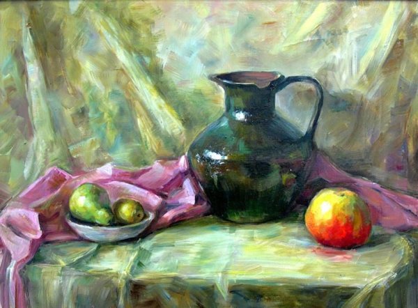 Махнев Юрий акварель натюрморт