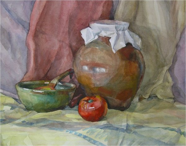 Иогансона лицей натюрморт акварелью