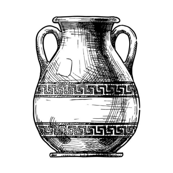 Ваза черно белая