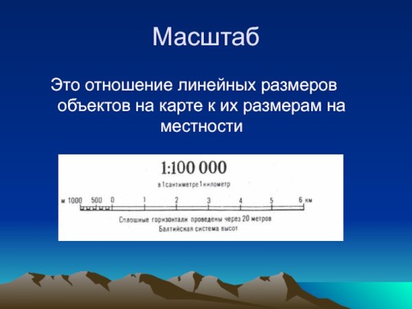 Масштаб это отношение