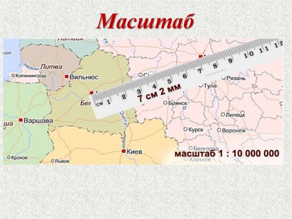 Разница масштабов фото