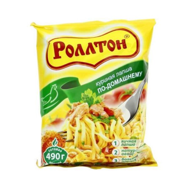 Лапша Роллтон с говядиной по-домашнему в лотке 90гр (24шт)