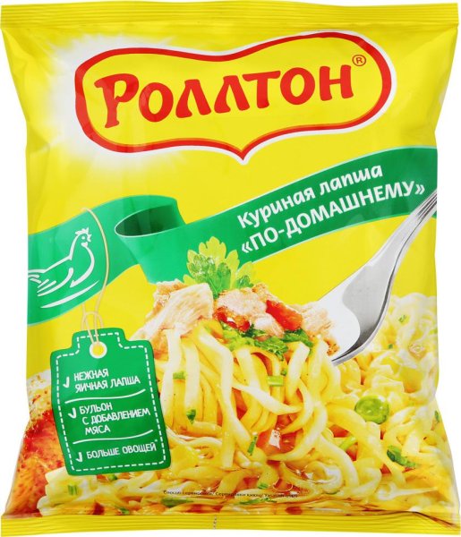 Роллтон лапша куриная по-домашнему 90 г