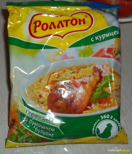 Роллтон лапша куриная