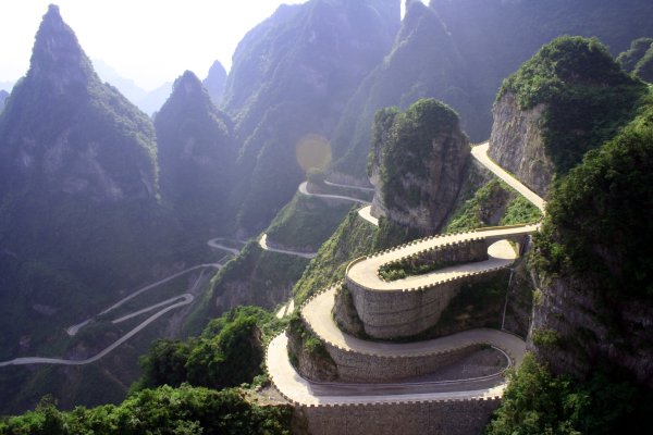Горы Tianmen, провинция Хунань, Китай