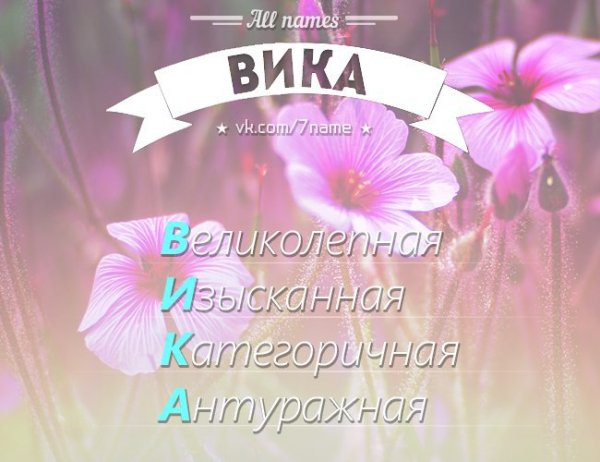 Стихи на имя Вика