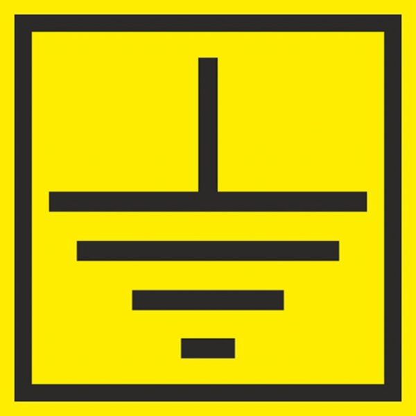 Знак заземления 30х30 IEK арт.4476э