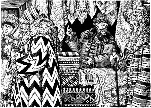 Иван Билибин иллюстрации купец Калашников