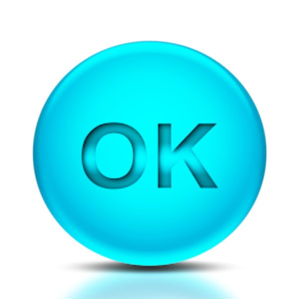 Круглая кнопка ок
