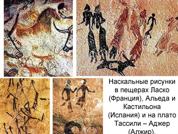 Наскальные рисунки в пещерах Франции и Испании