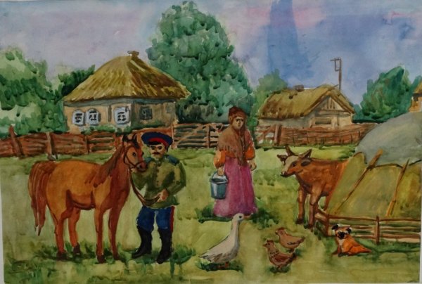 Быт Казаков рисунок