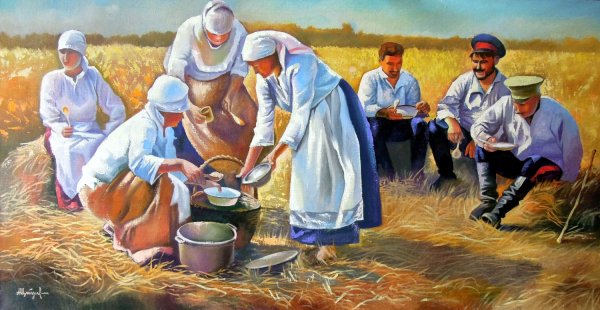 Донская казачка картина художник Шебуняева