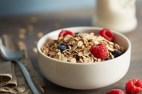 Мюсли в тарелке