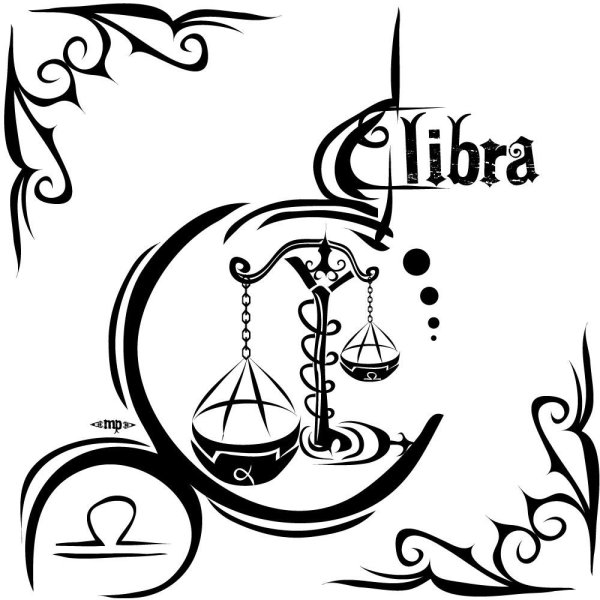 Libra знак зодиака тату