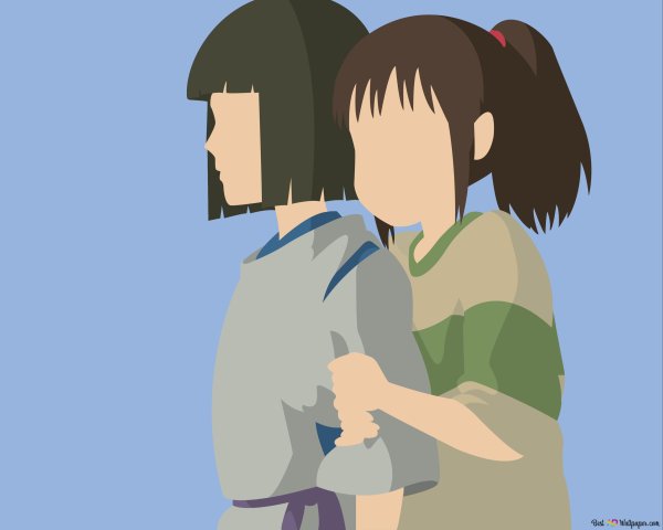 Хаку и Тихиро поцелуй