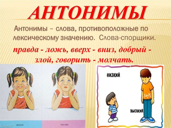 Антонимы это