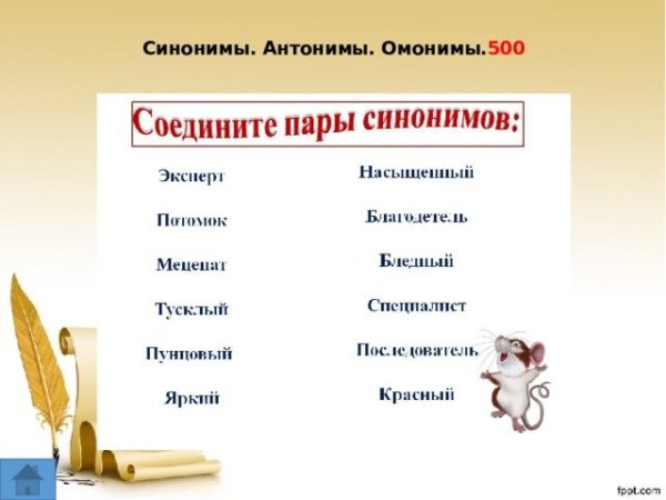 Синонимы и антонимы презентация