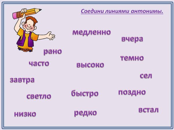 Слова синонимы и антонимы