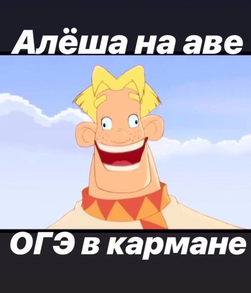 Алеша Попович на аве ОГЭ В кармане