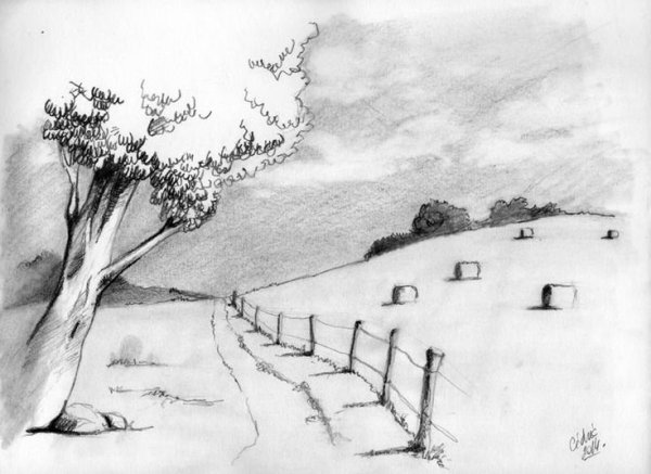 Сельский пейзаж воздушная перспектива