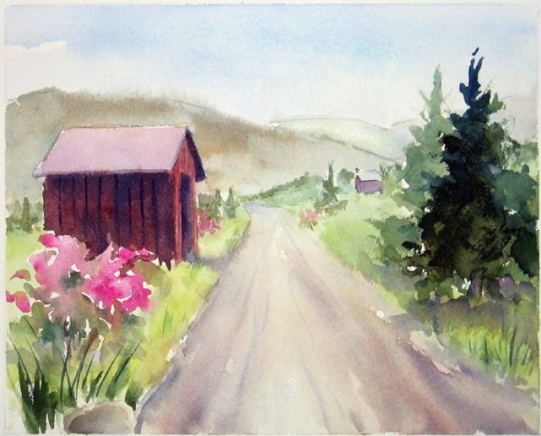 Пейзаж с перспективой для детей