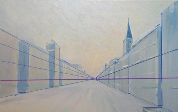 "Линейная перспектива" - пейзаж "Тоскана"