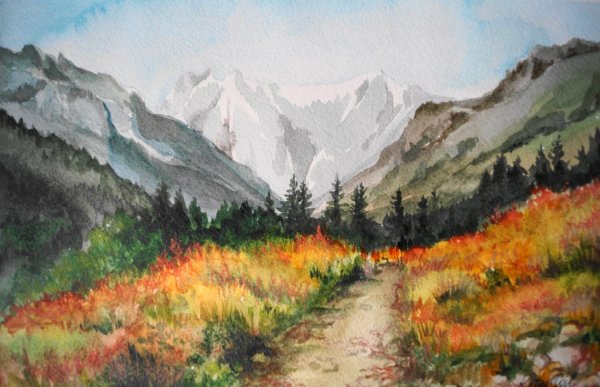 Дорога акварель