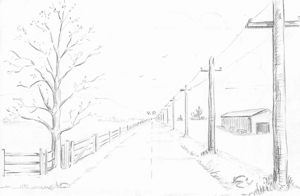 Линейная перспектива Левитан