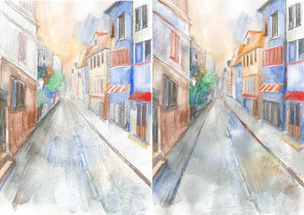 Пейзаж детский рисунок