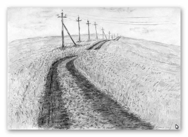 Зарисовка города линейная перспектива