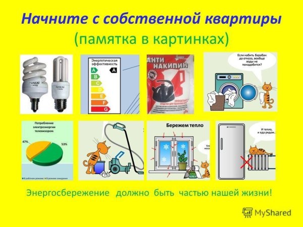Памятка по экономии энергии