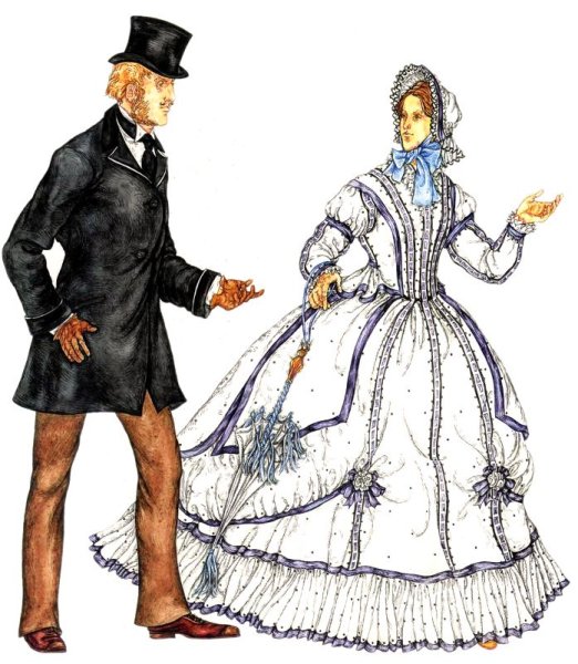 Европейская мода второй половины 19 века второе рококо