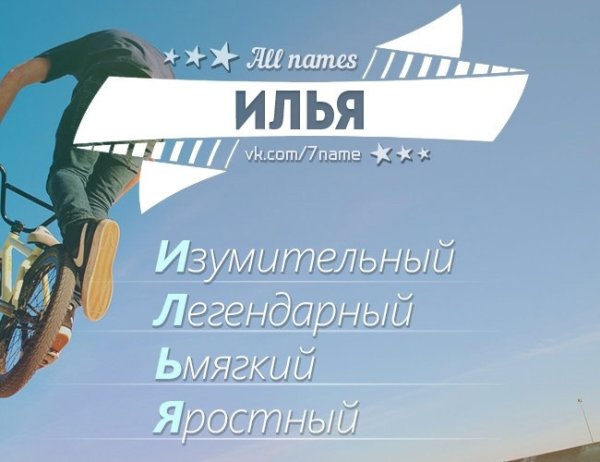 Расшифровка имени Илья