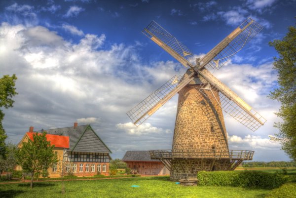 Ветряные мельницы Германия Руян