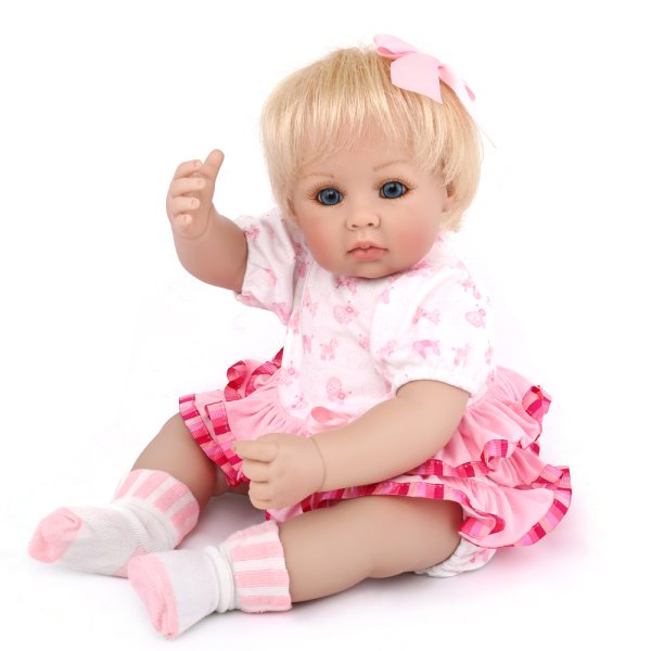 Reborn Baby Doll в платье силиконовая