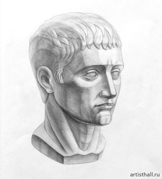 Германик гипсовая голова