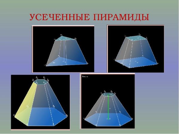 Правильная усеченная четырехугольная пирамида чертеж