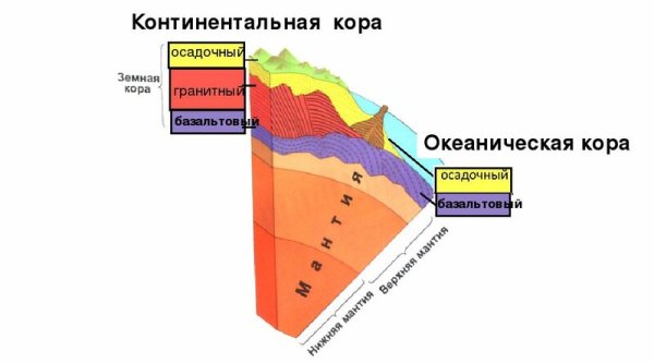 Строение материковой зе Ной коры