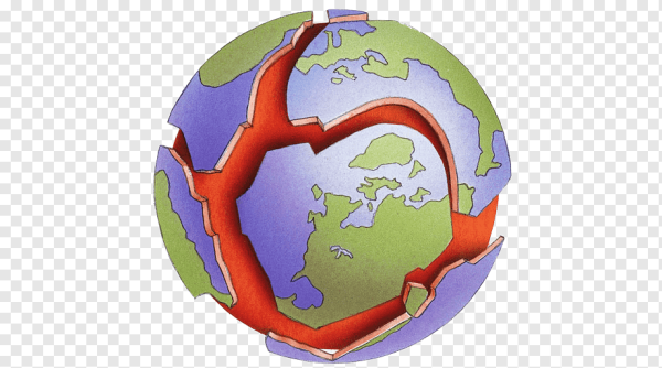 Литосферные плиты на глобусе