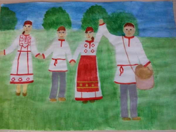 Рисунок на Чувашскую тему
