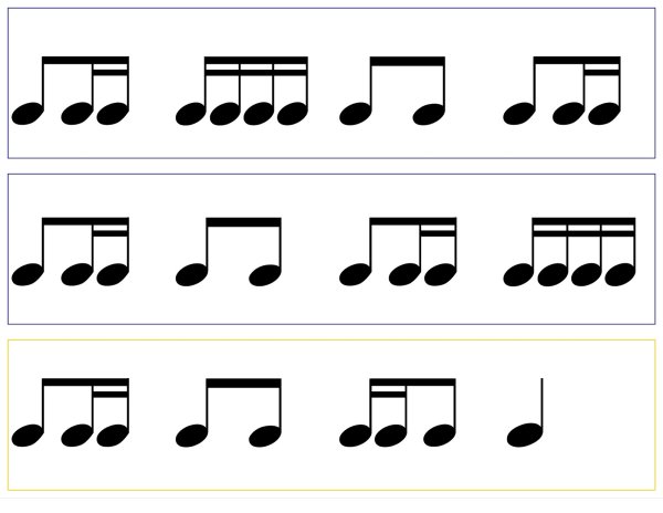 Sol-fa ритмические карточки