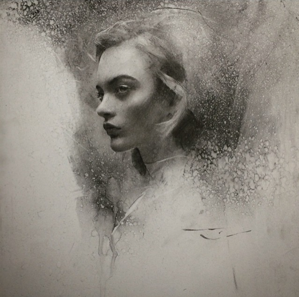 Casey Baugh портреты углем