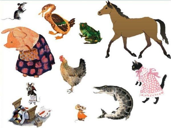 Герои сказки о глупом мышонке Маршака