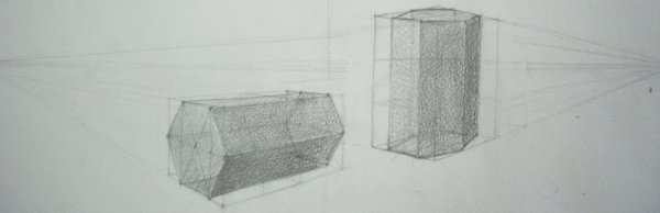 Шестиугольная Призма в угловой перспективе