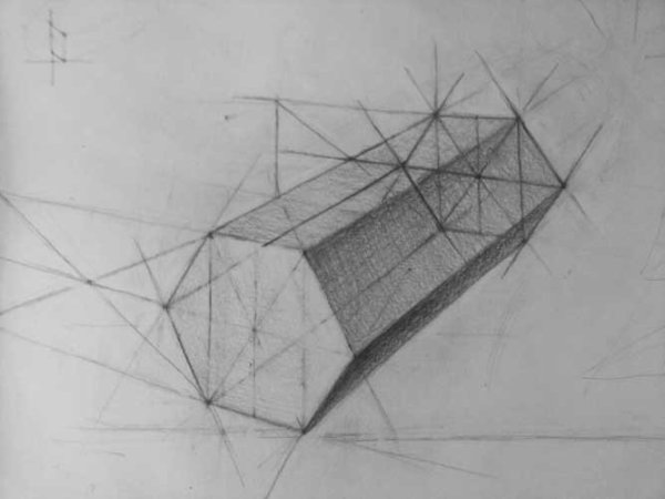 Построение шестиугольной Призмы в перспективе