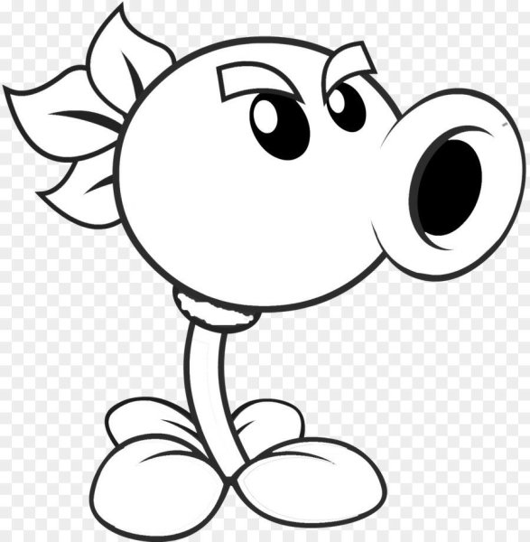 Plants vs Zombies Горохострел раскрасить